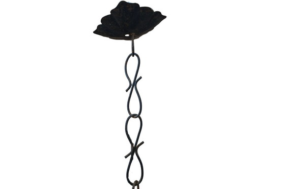 Image 1 of Lampada a Sospensione Vintage in Vetro Soffiato e Ferro Battuto