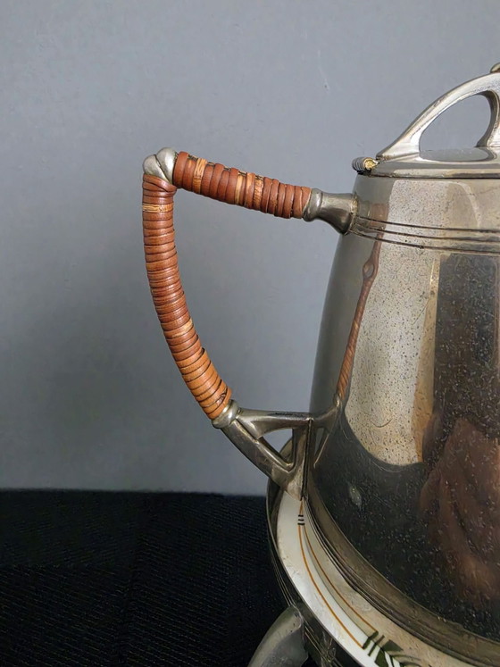 Chris van der Hoef/ Daalderop Coffee Pot with Rechaud, Art Deco, Chris van der Hoef/Daalderop, Tableware (photo 3 of 11)