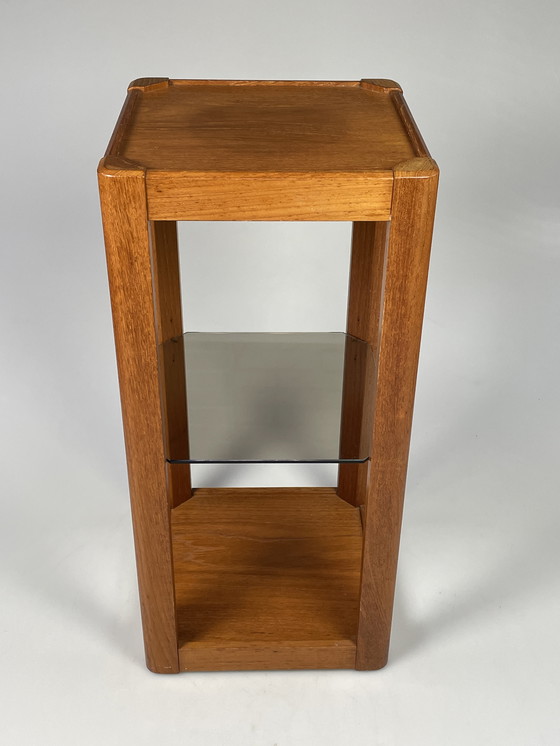 Image 1 of Vintage Pilaar / Etagère / Plantenstaander, Uldum Mobler, Denemarken 1970's