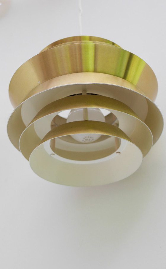Lampade a sospensione Trava in metallo color ottone di Carl Thore, Svezia, prodotte da Granhaga – Applique (photo 6 of 13)