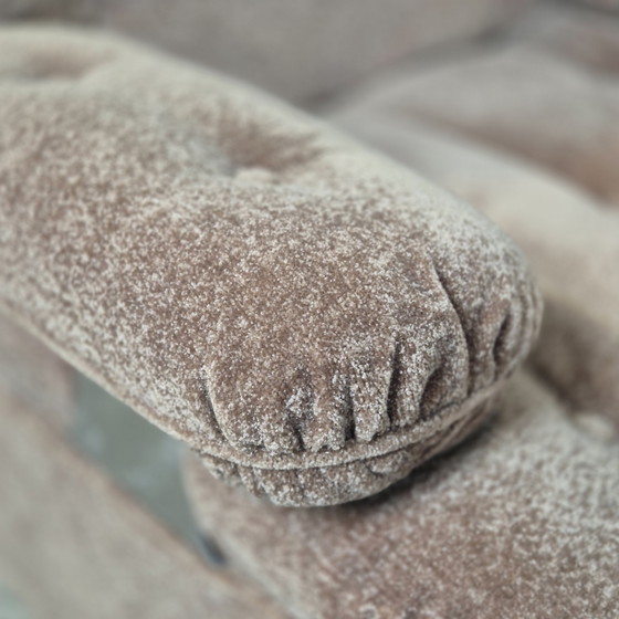 Prezzo del set! Vintage 2x Poltrona 1 Ottomana Divano Modulare 2 Posti – Poltrone, Velvet (photo 6 of 15)
