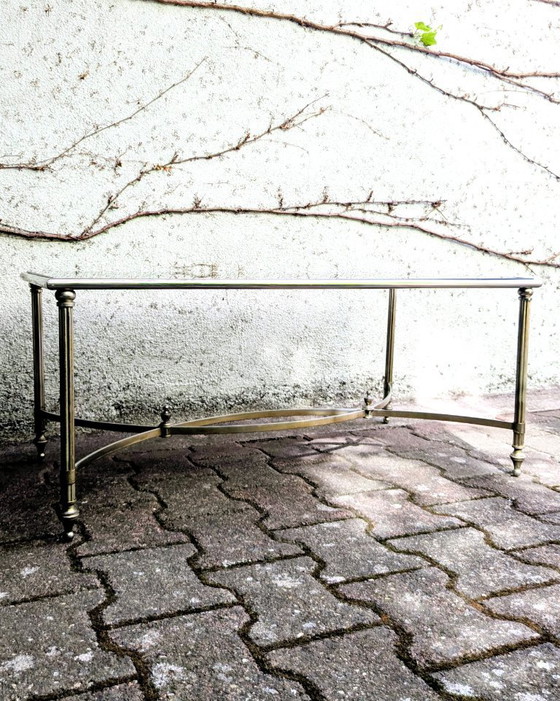 Metal and smoked glass coffee table (photo 5 of 8)
