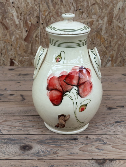 Vinaigrier ancien en Céramique signé Vallauris H 31 cm