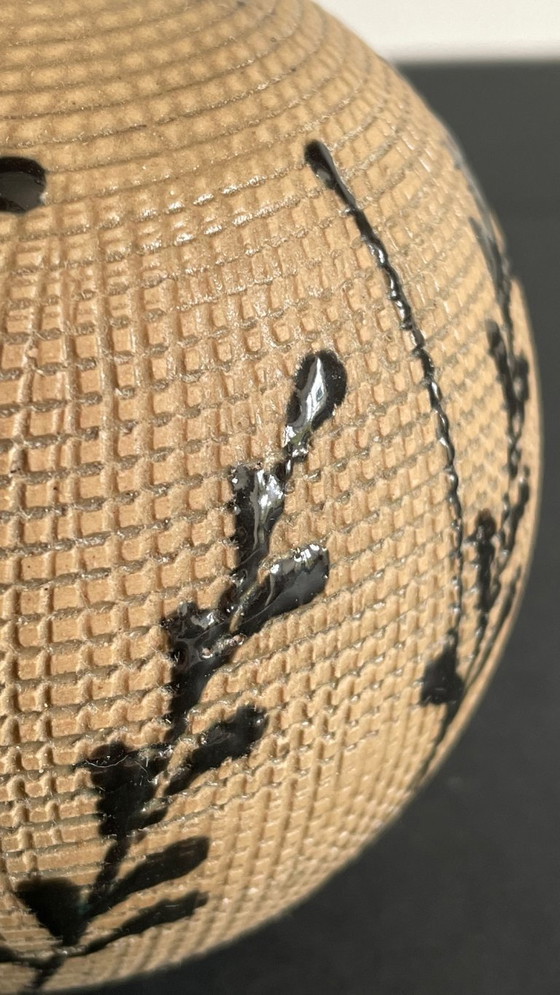 Image 1 of Vintage Japanese-inspired handcrafted stoneware vase