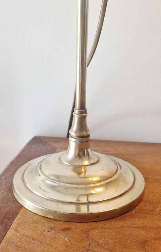 Image 1 of Art Nouveau stijl lamp- Messing en glaspasta- 1920's