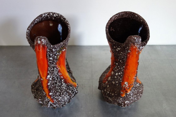 Image 1 of Pareja de jarrones Fat Lava Vallauris años 50 Francia