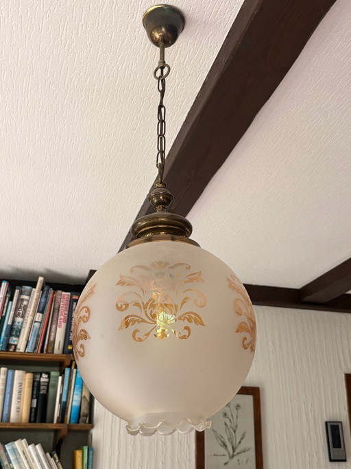 Hermosa Lámpara Colgante Vintage de Globo
