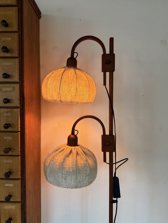 Image 1 of Lampadaire vintage en teck, Domus ‘80