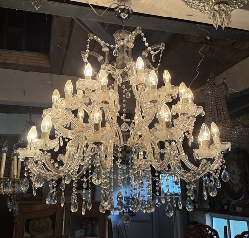 Beautiful very large crystal chandelier