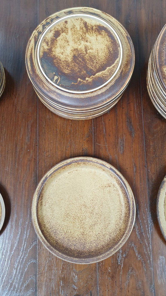 Image 1 of Vaisselle vintage 50pcs assiettes LILIEN PORZELLAN Autriche Caroline série Umbra brutaliste