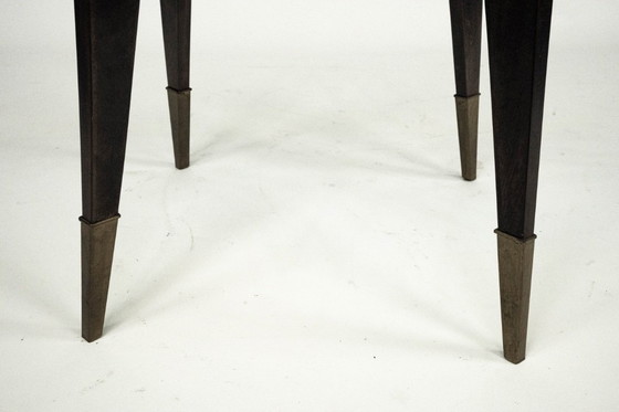 Image 1 of Rare table basse ronde du milieu du siècle, signée Paolo Buffa, Italie, années 1950.