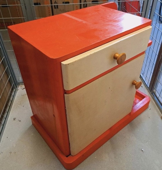 Image 1 of Shoe/wardrobe cabinet, 50s/60s, solid wood, lacquered