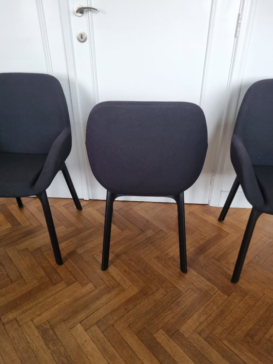 4x Kartell Clap – Esszimmerstühle, Plastic, Textile (photo 6 of 6)