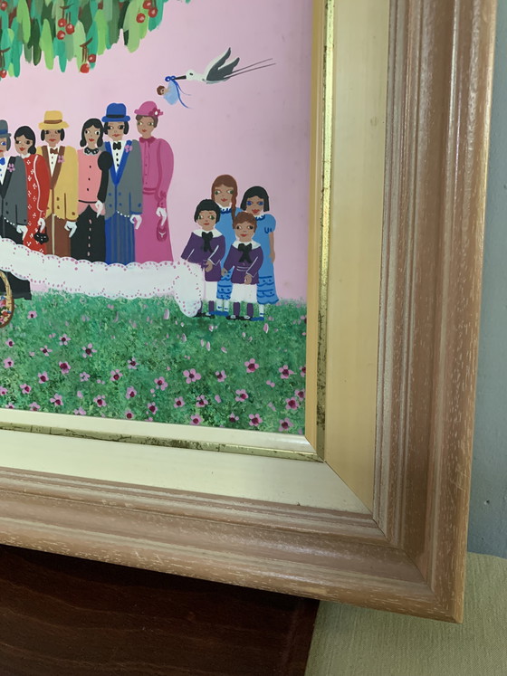 Image 1 of Painting Sabine Paco Saint-Tropez ‘95 naive art folk art