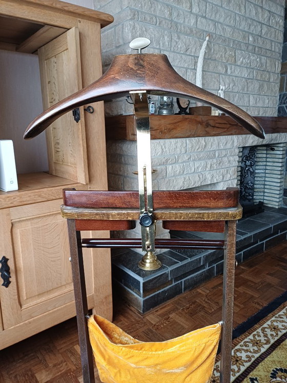Valet de Chambre / Dressboy en Bois Authentique de Fratelli Reguitti – Portemanteaux, Velvet, Wood (photo 4 of 8)