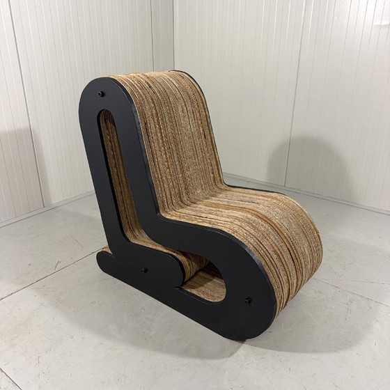 Image 1 of Unieke design lounge stoel karton & multiplex 1990's