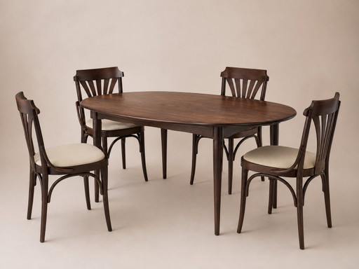 Set di 4 sedie da pranzo vintage scandinave | Danesi – eetkamerset, Wood