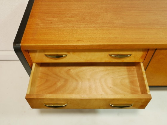 Image 1 of Vintage dressoir uit de jaren 60, 180 cm, midden-eeuwse stijl, laag dressoir, ladekast, Duitsland
