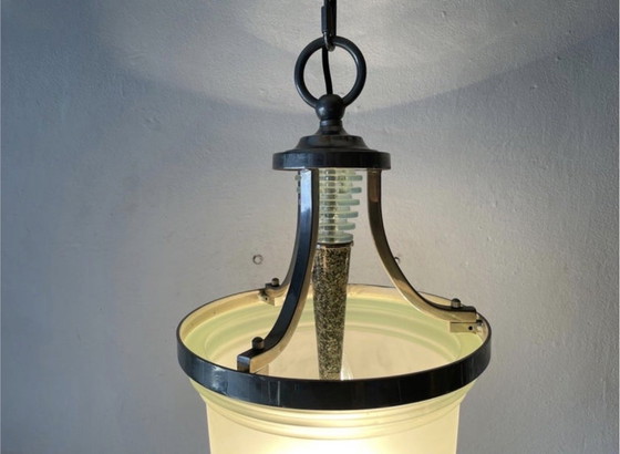 Image 1 of Base in cromo e marmo in stile Art Déco, 1940, Italia