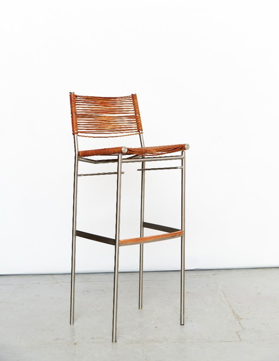 Image 1 of Pair Tito Agnoli Barstools "MissB" for Pierantonio Bonacina