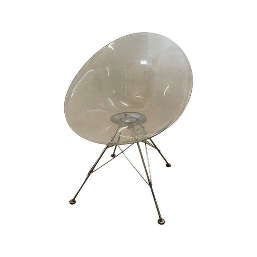 Phillipe Starck - Kartell - EROS / Ero |S| - Trasparente su base Eiffeltower - Set di 4