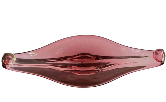 Image 1 of Rote Vase aus Muranoglas aus der Mitte des Jahrhunderts, 1960