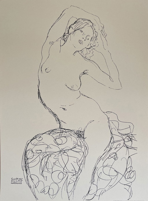 Gustav Klimt (1862-1918), Sitzender Akt, 1914-16, erschienen in Italien