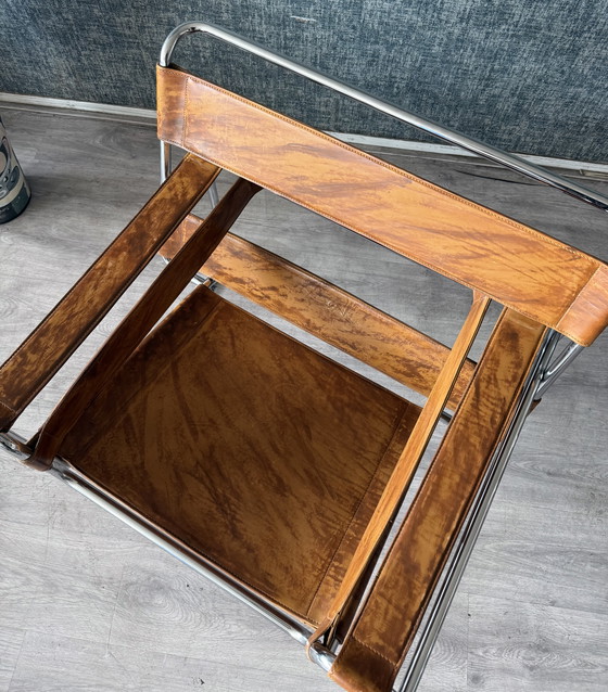 Image 1 of Chaise Wassily vintage, design de Marcel Breuer, produite par Fasem