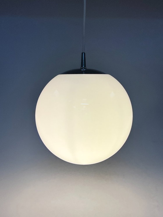 Image 1 of Vintage Glazen Bollamp / Hanglamp, Peill & Putzler, Duitsland 1960's