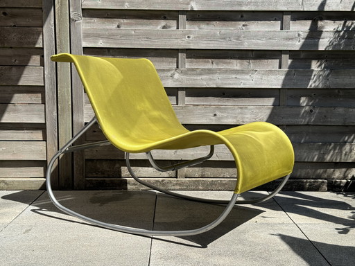 Vintage IKEA Emmabo Rocking Lounge Chair – Green-Yellow
