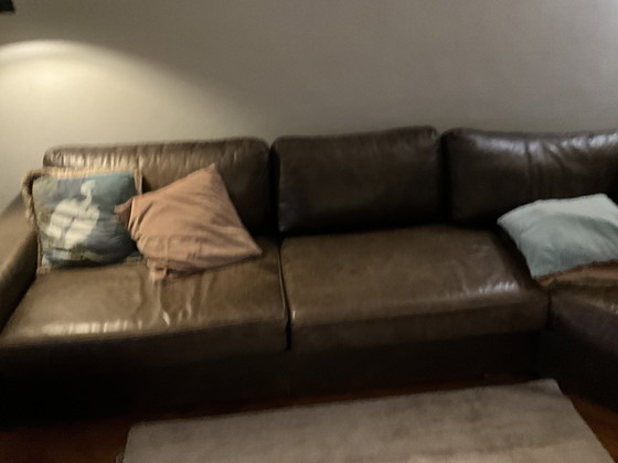 Image 1 of Grote Leren Hoekbank (goossens)