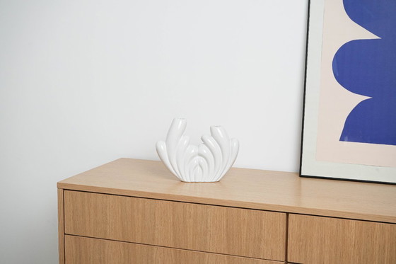 Image 1 of Ceramic vase, art deco, 1980s, production: Italy