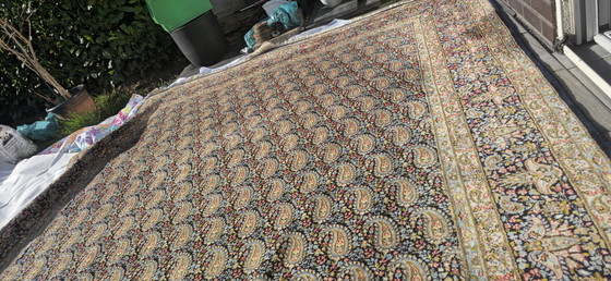 Image 1 of Antiker Kerman Kirman 370x270cm handgeknüpft Premium Qualität Meisterwerk persischer Handwerkskunst  Perserteppich Orientteppich