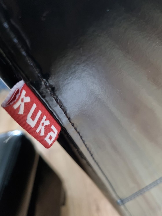 Image 1 of 2x poltrona Kuka PVC nero lucido