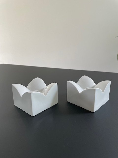 Image 1 of Set van 2 Vintage Porseleinen Kaarsenhouders | Arzberg Design