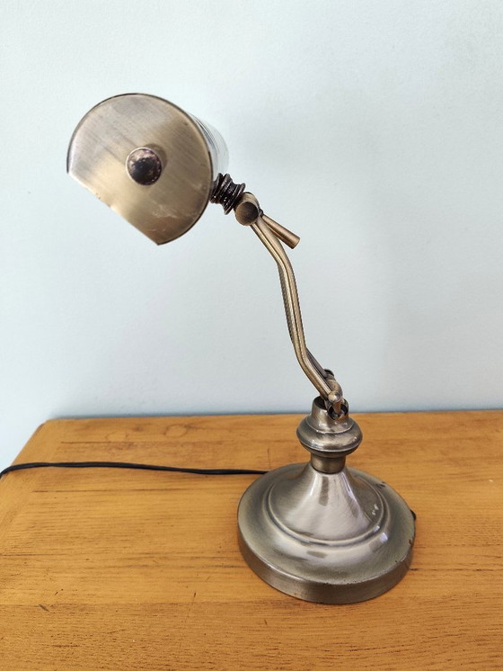 Image 1 of lampada da scrivania antica in stile banchiere di Lumijura