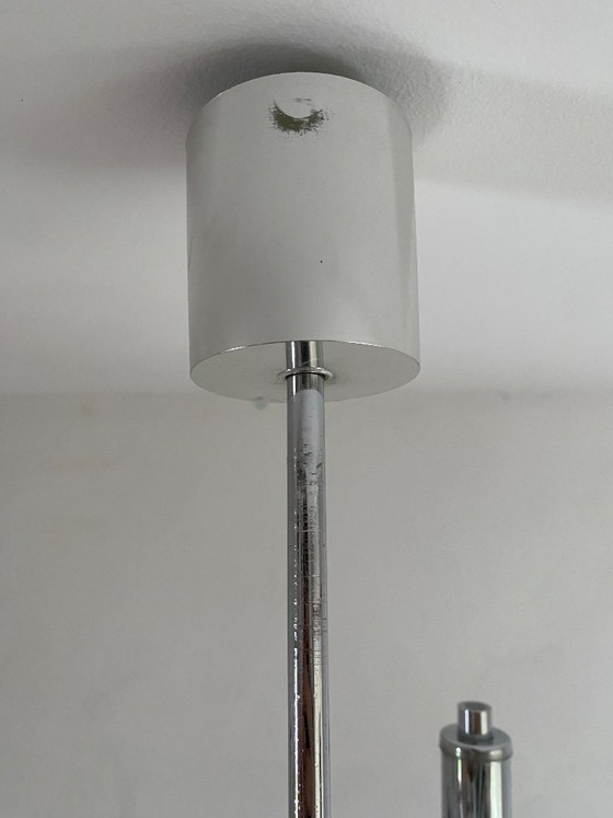 Lampadario vintage EMI Poljčane Sputnik, Jugoslavia, anni '70 – Chrome, Glass (photo 14 of 14)