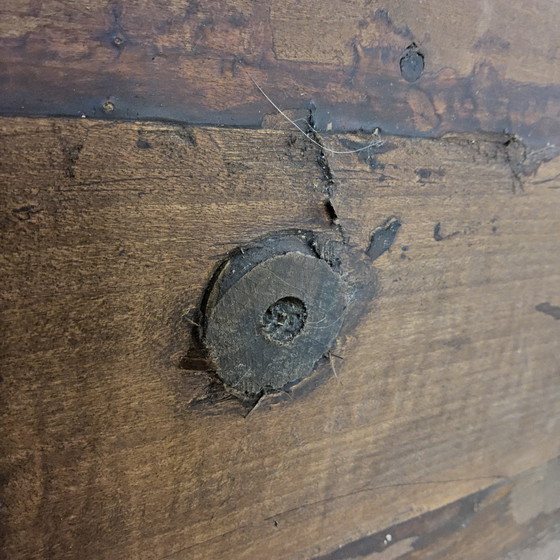 Image 1 of Candeliere antico in legno del XIX secolo, stile giacobino, a spirale, per grande chiesa (altezza 166 cm).