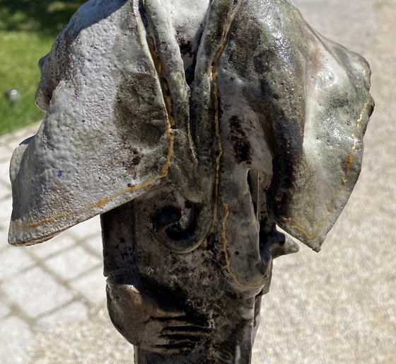 Image 1 of Jean Pierre Mocci L'Arlésienne Sculpture en Céramique et Métal