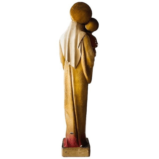 Image 1 of Antiek Mariabeeld met kindje Jezus GLV Gerard Linssen 1910's