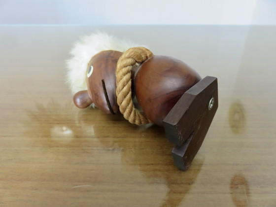 Image 1 of 2 Scandinavian figures, in teak, optimist and pessimist, Hans Bolling style