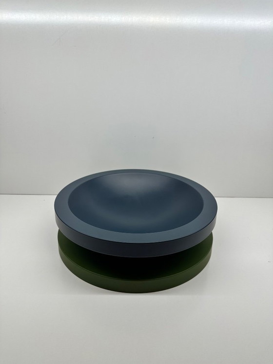 Image 1 of Basilico Cup Big Model 132 Ettore Sottsass for Marutomi Japan 1997 Blue Green Signed