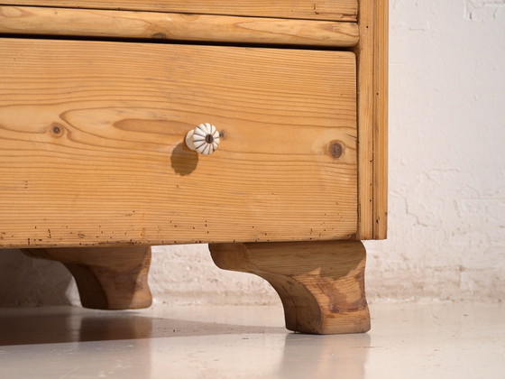 Antique solid pine chest of drawers – Carved rustic European dresser – circa 1900 (photo 15 of 40)