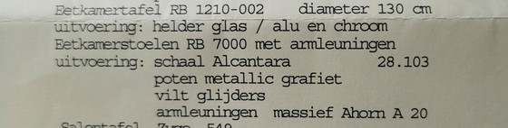 Image 1 of Rolf Benz dining table with 4 chairs