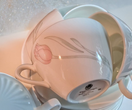 Image 1 of Tapio Wirkkala design 14x Bone Ch. W. porselein vaatwasmachine bestendige set koffie| thee Tryst van Wedgwoo