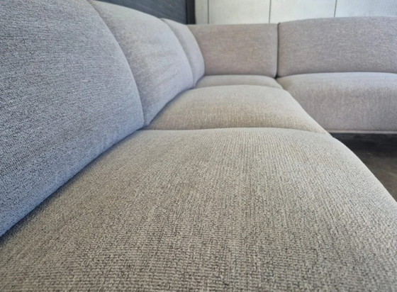 Canapé d'angle modulable Montel avec ottoman, textile gris, Canapés modulables, Métal, Modern (photo 10 sur 11)