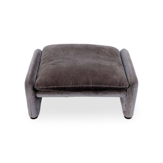 Original Cassina Maralunga Armchair Vico Magistretti Vintage Cord, Textile, Brown (photo 10 of 15)