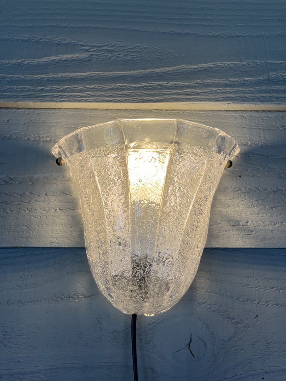Image 1 of Lampe murale vintage Lucitalia Milano Murano Glass Design