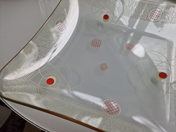 Heye filigraan glazen schaal, Atomic/Sputnik decor, jaren 1950 – Tafelaccessoires, Glass (photo 5 of 5)