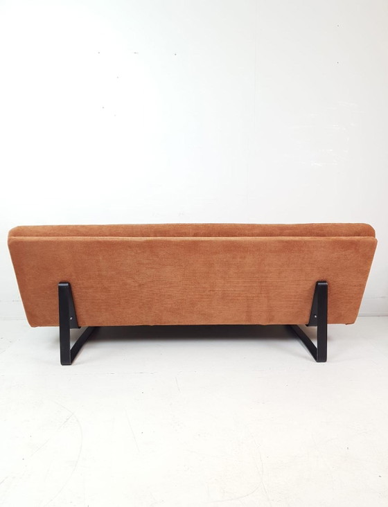 Vintage Artifort Kho Liang Le Sofa Brown New Fabric – 3-5 seaters, Metal, Textile (photo 8 of 9)